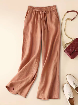 Tina - Pantalones de Lino Relax