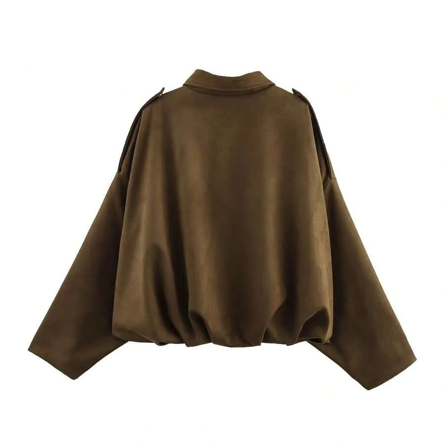 Elegante, chic y ligera chaqueta bomber para damas