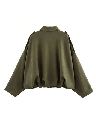 Elegante, chic y ligera chaqueta bomber para damas