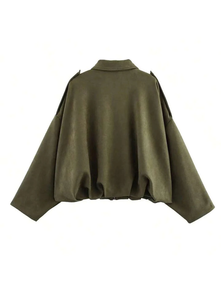 Elegante, chic y ligera chaqueta bomber para damas