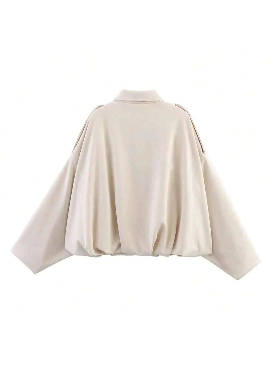 Elegante, chic y ligera chaqueta bomber para damas