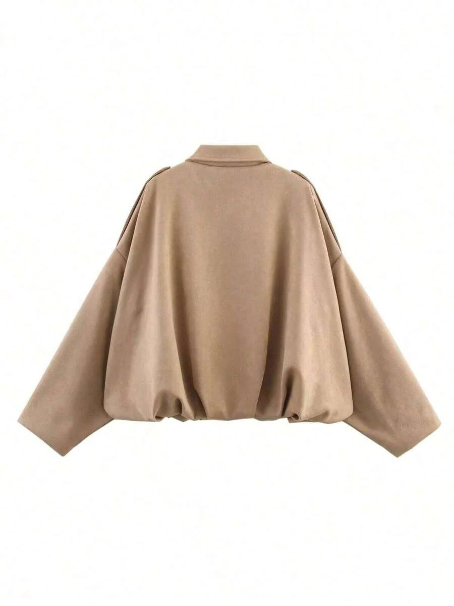 Elegante, chic y ligera chaqueta bomber para damas