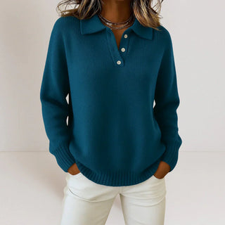 Olivia™ | Elegante jersey de punto suave con cuello