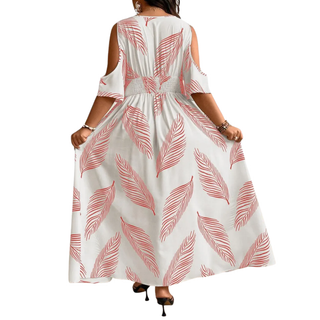 Matilda™ | Vestido de estampado bohemio con hombros al aire