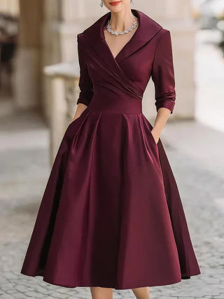 Luisa | Vestido midi satinado