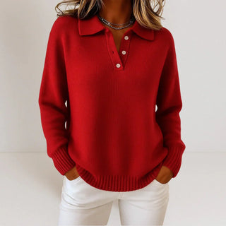 Olivia™ | Elegante jersey de punto suave con cuello