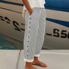 Caitlin | Pantalones Elegantes a Rayas con Botones