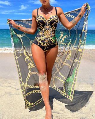 Darius – Traje de baño entero con efecto push-up y falda de playa a juego" 

Rewritten: "Darius – Bañador entero con efecto push-up y falda de playa coordinada