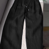 Camille | Pantalones largos de mezcla de algodón y lino