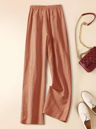 Tina - Pantalones de Lino Relax