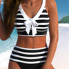 Bloom | Bikini de rayas con talle alto