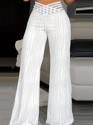 Emma | Pantalones de Cintura Alta Crisscross