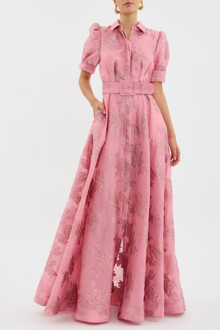 Ariadna™ | Vestido con manga corta abullonada