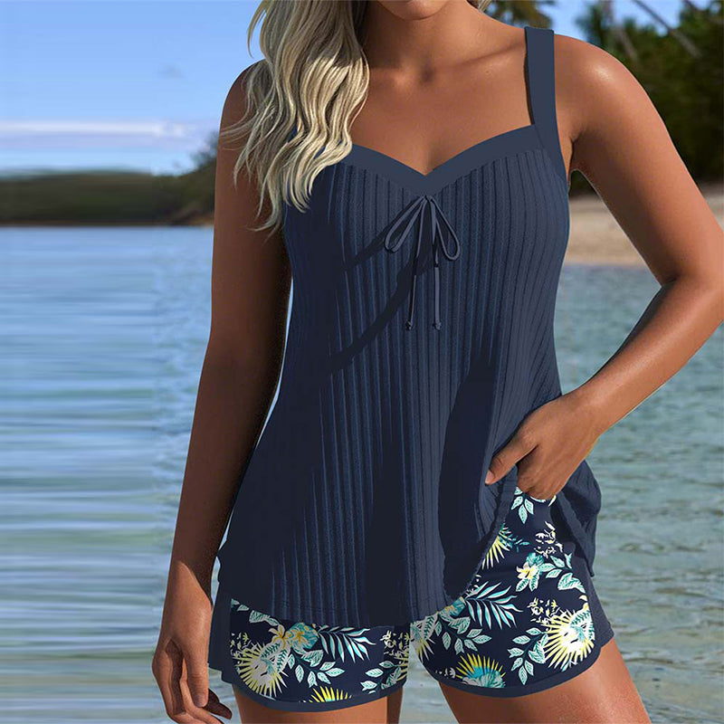 Bloom | Tankini de rayas con pantalones de playa a juego