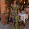Petra | Vestido impreso de contraste con una apariencia elegante