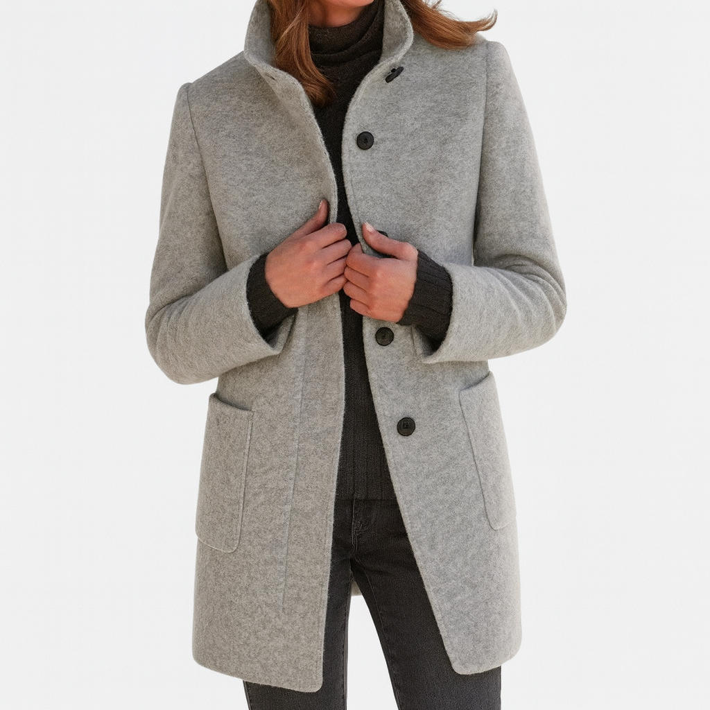 CRISTINA™ | Chaqueta de mujer con cuello alto elegante