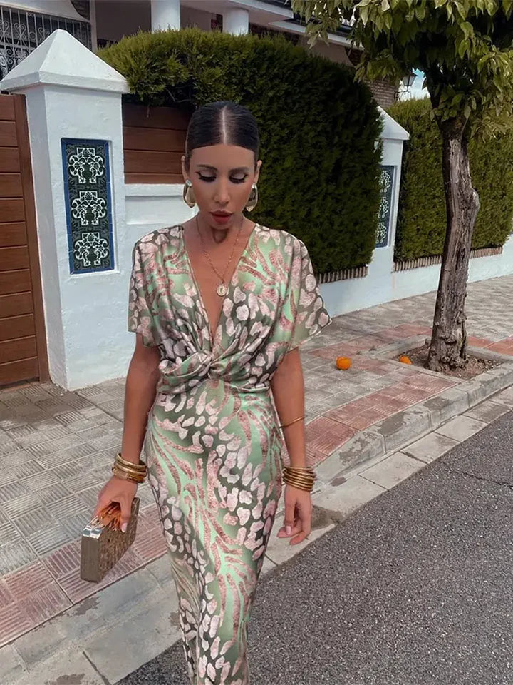 Clara™ | Copper Midi Dress