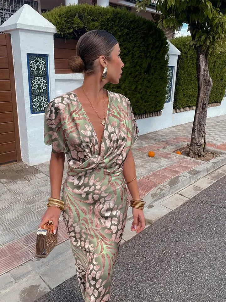 Clara™ | Copper Midi Dress