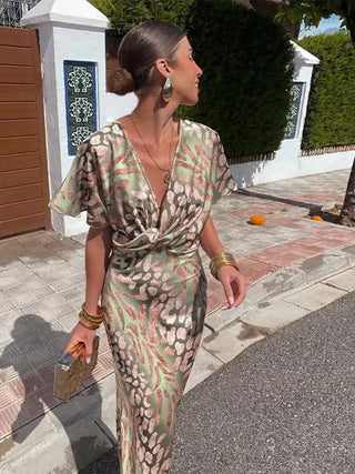 Clara™ | Copper Midi Dress