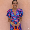 Tora - Vestido con mangas plisadas