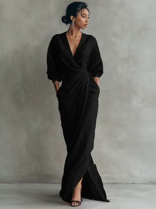 Karen | Vestido Maxi Elegante con Escote en V