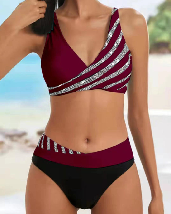 Mona - Bikini con Estampado en Colores Cálidos