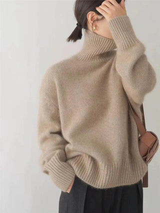 Isabella – Suéter de cachemira con cuello alto