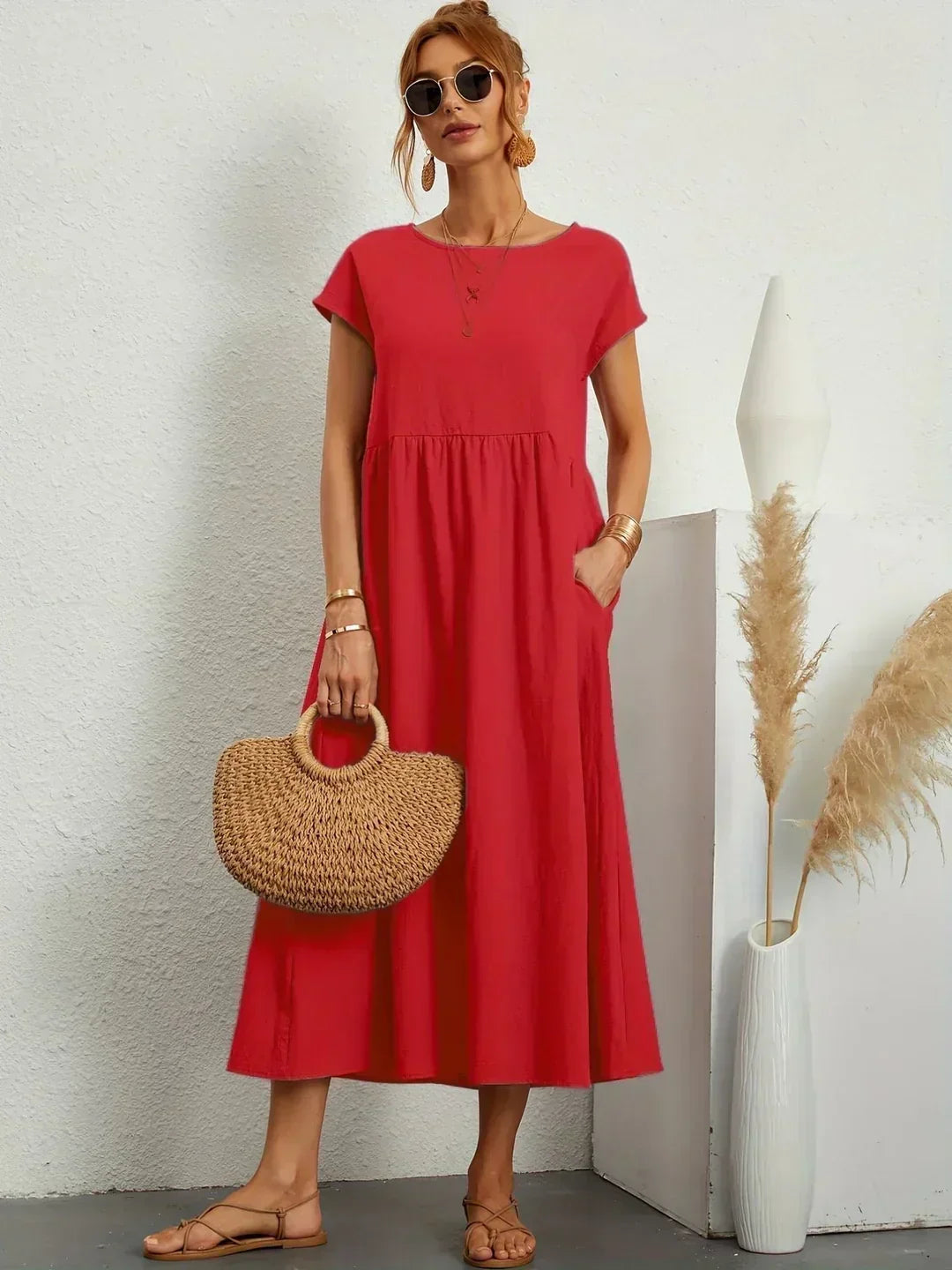 Gabriela™ | Vestido midi fluido de elegancia clásica