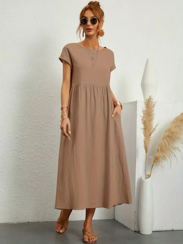 Gabriela™ | Vestido midi fluido de elegancia clásica