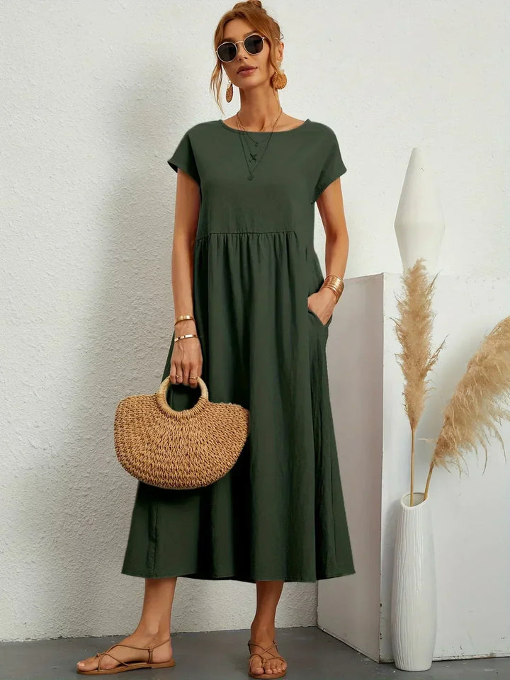 Gabriela™ | Vestido midi fluido de elegancia clásica