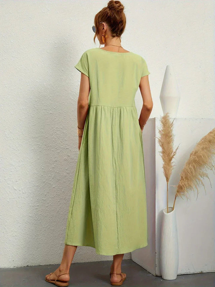 Gabriela™ | Vestido midi fluido de elegancia clásica