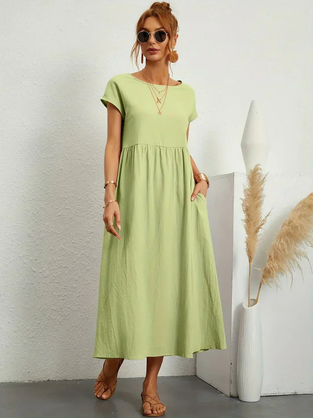 Gabriela™ | Vestido midi fluido de elegancia clásica