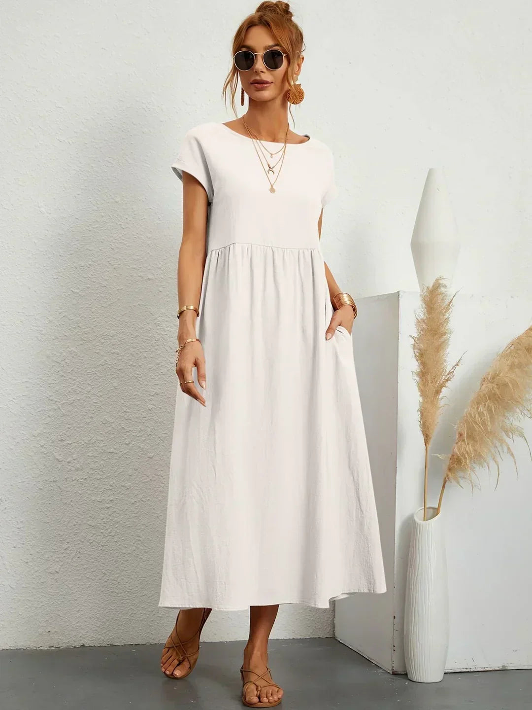 Gabriela™ | Vestido midi fluido de elegancia clásica