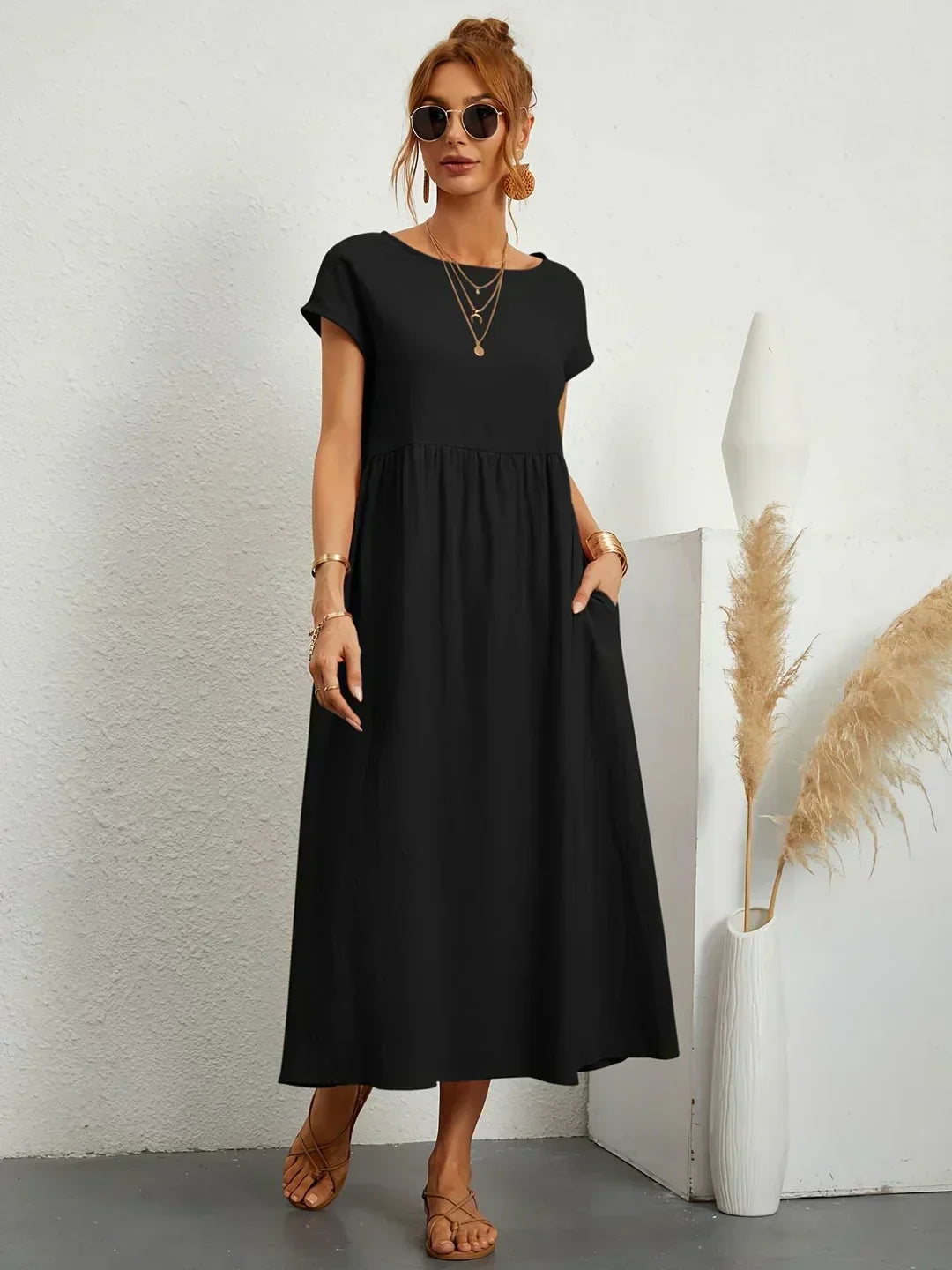 Gabriela™ | Vestido midi fluido de elegancia clásica