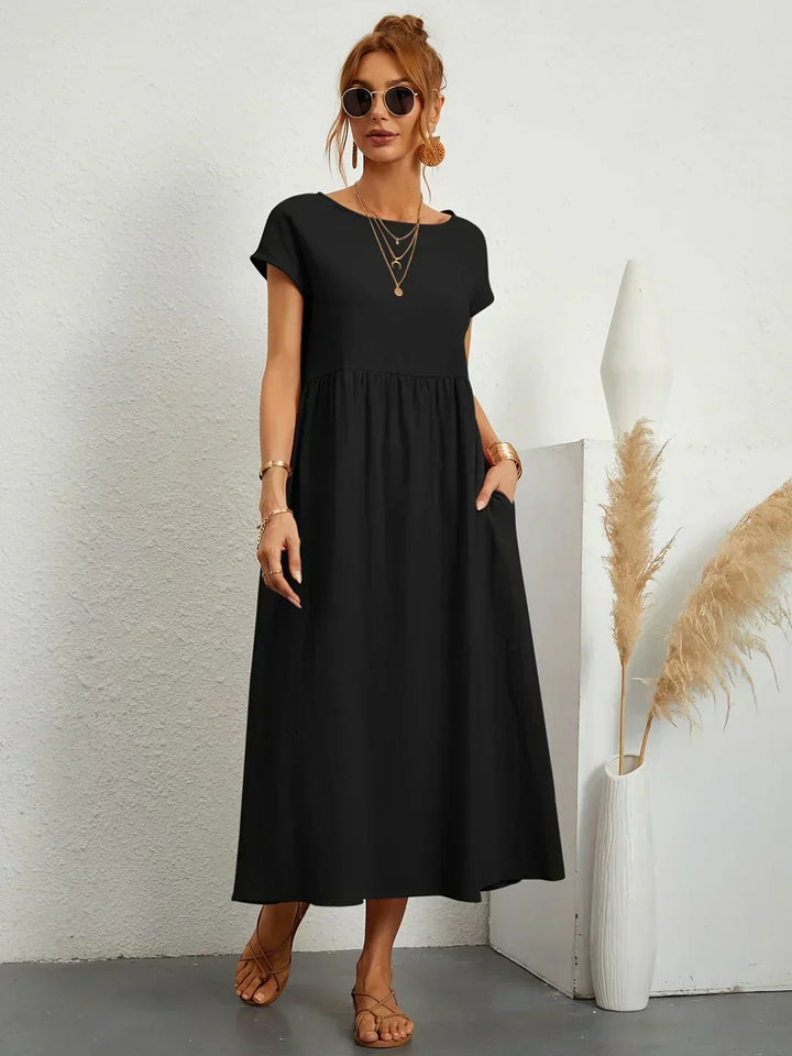 Gabriela™ | Vestido midi fluido de elegancia clásica