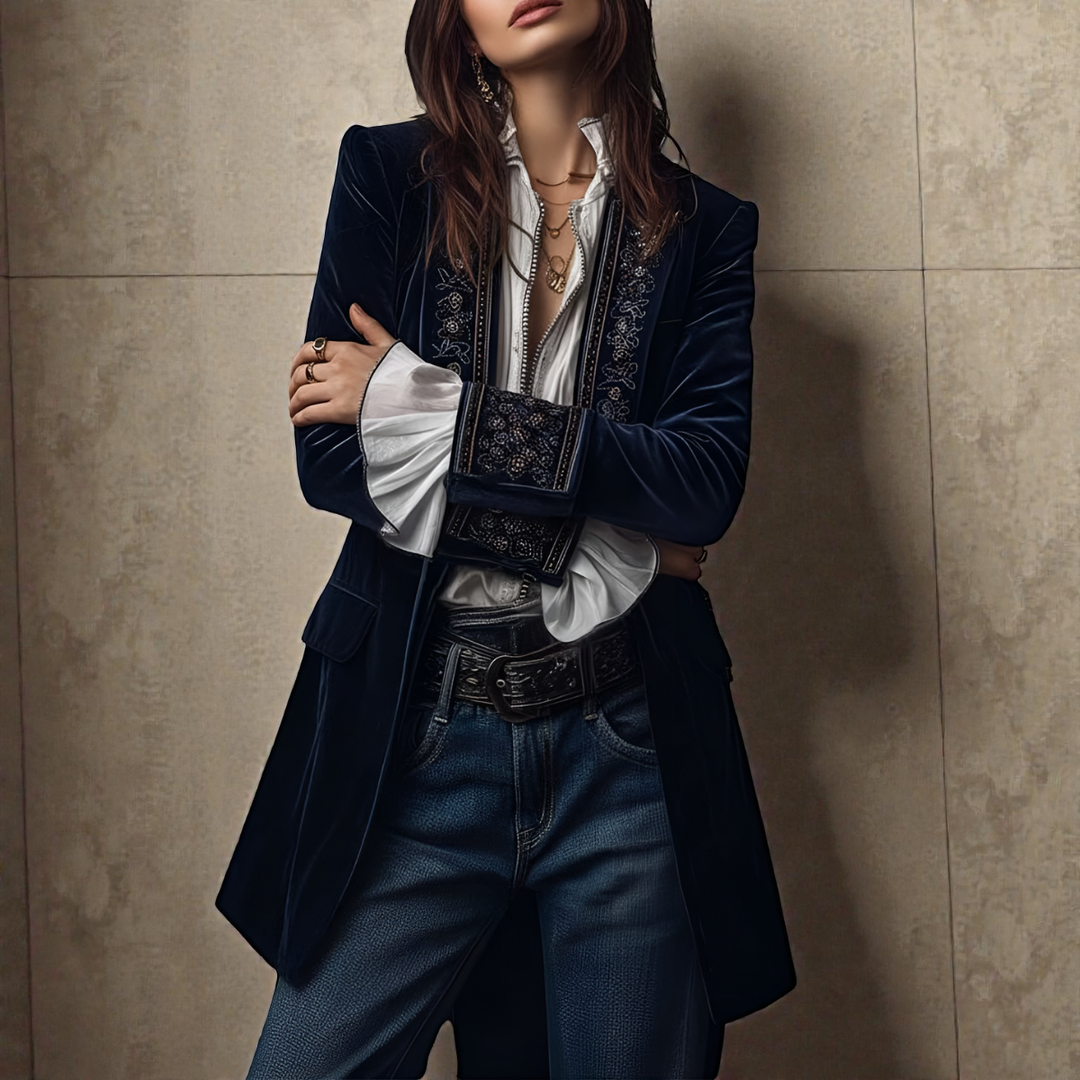 Elisa™ | Chaqueta de Piel Sintética de Terciopelo