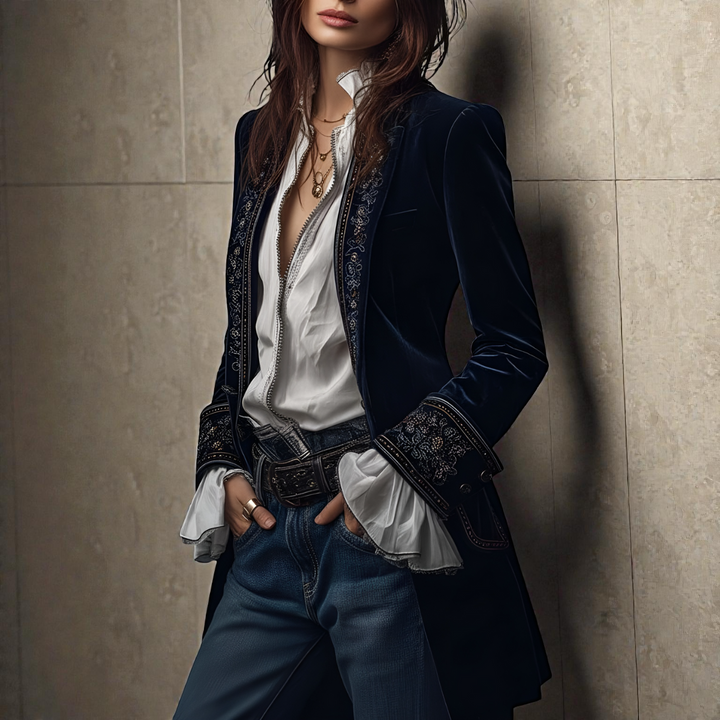 Elisa™ | Chaqueta de Piel Sintética de Terciopelo