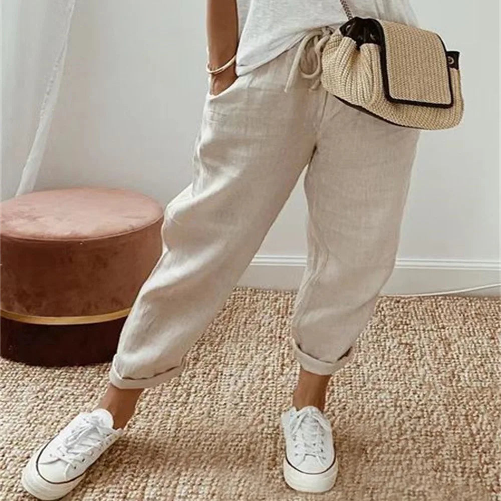 Pantalón de Mujer Verano Primavera con Bolsillos