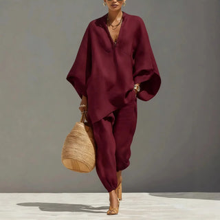 Rita | Conjunto de Pantalón Estilo Holgado de Algodón