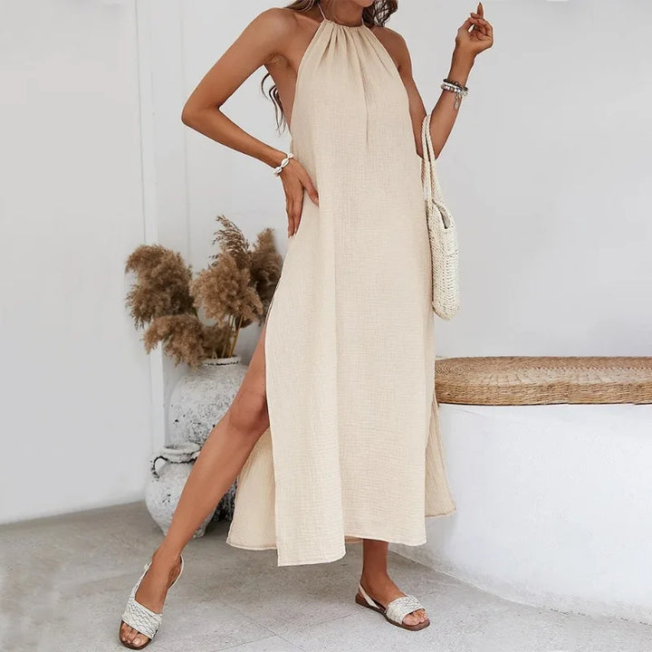 Tina | Top Halter Off Shoulder con Cordones