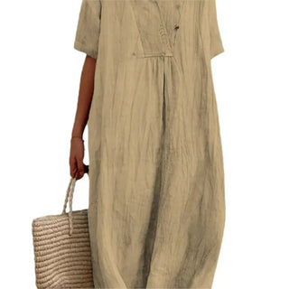 Sandra | Vestido Casual de Lino con Escote en V