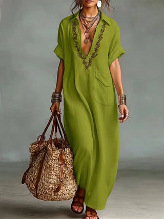 Marta | Vestido Maxi Bohemio con Diseño Floral
