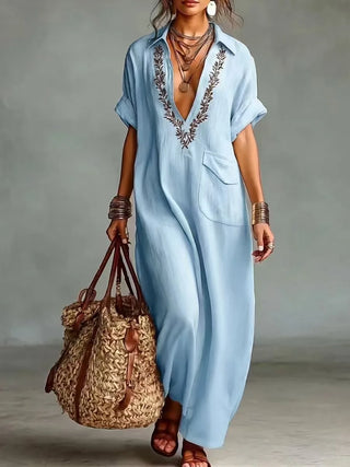 Marta | Vestido Maxi Bohemio con Diseño Floral