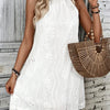 Rose - Vestido halter con ojales bordados