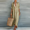 Anastasia™ | Largo vestido camisero con botones