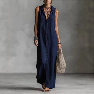 Penélope | Vestido midi chic y versátil con escote en V