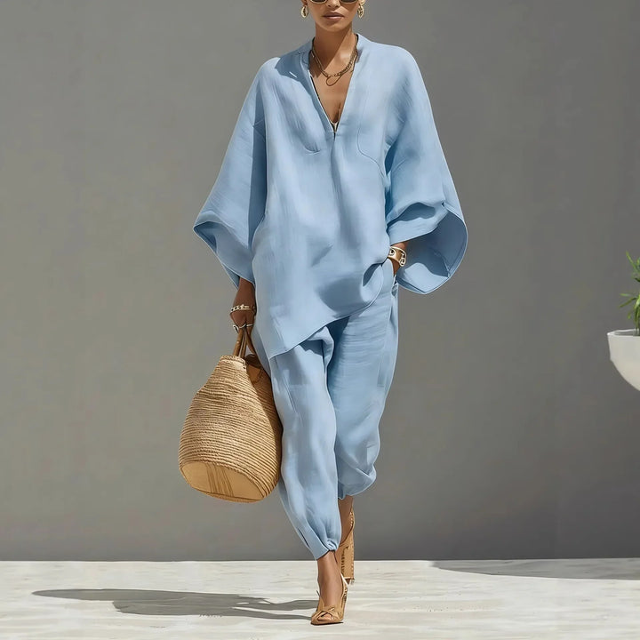 Rita | Conjunto de Pantalón Estilo Holgado de Algodón