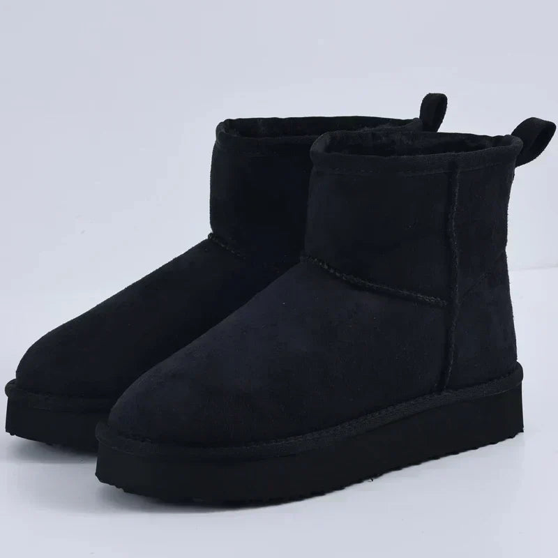 Amara | Bota Clásica Femenina de Invierno con Forro Peludo Interior