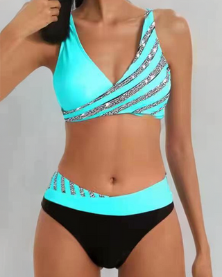 Mona - Bikini con Estampado en Colores Cálidos