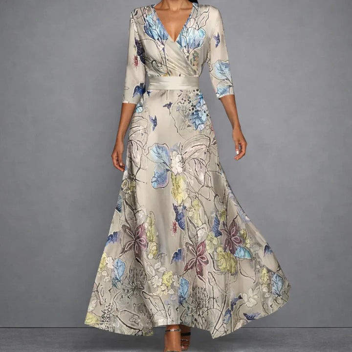 CALLA | Vestido Maxi Floral Escultural para una Elegancia Segura